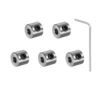 HiPicco Set Screw Collars, 5 Pack 3mm Bore Shaft Lock Collars, 8mm OD, 7mm Width, 304 Stainless Steel Landing Gear Stopper Wheel Collar, Includes Wrench