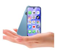 Hipipooo 4G mini smartphone, dual SIM, 3.88-inch screen, 2.0+5.0MP dual camera, 1950mAh battery, Android 12 mini Phone for kids(3GB+32GB,Blue)