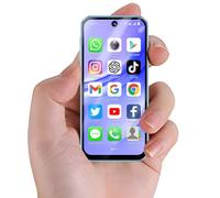 Hipipooo 4G mini smartphone, dual SIM, 3.88-inch screen, 2.0+5.0MP dual camera, 1950mAh battery, Android 12 mini Phone for kids(3GB+32GB,Blue)
