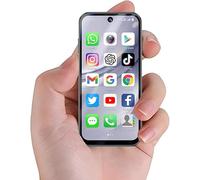 Hipipooo Mini Smartphone, Unlocked Tiny Cell Phone with 3.88" HD Screen World's Smallest Compact Cheap Small Mobile Phones 1950mAh Android 12, 3GB RAM+ 32GB ROM, Dual Camera, Dual SIM（Black）