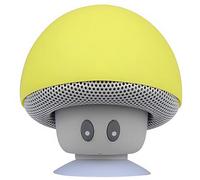 Hipipooo Mushroom Bluetooth Speaker with Suction Cup Phone Stand, Portable Wireless Speaker with Clear Sound for iPhone, Android, Laptop (Yellow)