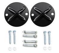 Hipiwe Ceiling Anchor - Wall Mount Bracket for Suspension Straps, Gymnastic Rings, Aerial Yoga Swing & Hammock, Resistance Band, Battle Rope (2 pc Black)