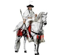 HiPlay 303TOYS RW001B Masako Koya Design: Heavenly Hero Star - Lin Chong (Deluxe Version) 1/6 Scale Action Figure Set with White Warhorse