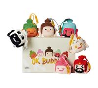 HiPlay OFFART OK Buddha Series Plush Keychain Blind Box Figures Whole Set (1 Box 6pcs)