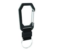 Hiplok Aluminium Carabiner Clip Bicycle Lock with Key Ring - Black, One Size