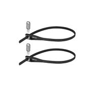 Hiplok Cycle Bicycle Bike Z-Lok Armoured Reuseable Tie Black - 40 CM - Twin Pack