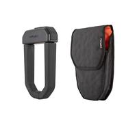 Hiplok D1000 Anti-Angle Grinder D Lock and Carry Pouch Bundle - Sold Secure Diamond, Art 4 Star Certified - On-Bike or Belt Carry - Water Repellent Complete Bicycle Lock Kit