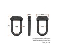 Hiplok D1000 U-lock 155 x 92 x 20 mm Black