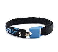 Hiplok LITE Wearable Bike Chain with Lock - Black/Cyan. Lightweight 1Kg. 75cm Long, 6cm Thick, 8mm Shackle. Chain for Bicycle Lock. 10 Year Warranty