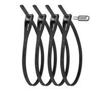 4 x Hiplok Z LOK Bike Lock (Multipack) - Black. Bicycle Lock/Motorcycle Helmet Lock. Lightweight Zip Tie with Steel Core & 400mm Locking Length