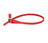 Hiplok Z LOK Bike Lock/Bike Helmet Lock x 2 (Twin Pack) - Red. Lightweight Zip Tie, Steel Core, 400mm Locking Area. Ideal Bicycle Lock & Helmet Lock
