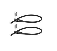 Hiplok Z-Lok Reusable Armoured Tie (Pair) - Black
