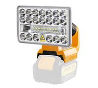Hipoke 18V 2000LM Multi-Functional Cordless LED Work Light Long-Range Spotlight with USB Port Torch Compatible with Dewalt 18V Lithium Battery for Outdoor Flashlight Jobsite Camp Light (No Battery)