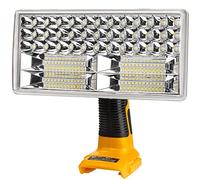 Hipoke 18V 40W 4200lm Cordless LED Work Light Compatible with Dewalt 14.4V-20V Lithium Battery Portable Flashlight Outdoor Floodlight Spotlight Jobsite Lamp with USB Charge Port for Emergency Lighting
