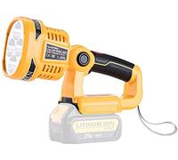 Hipoke Cordless LED Work Light Portable Jobsite Security Lighting 12W 1120LM Spotlight/Flashlight Compatible with 20V Lithium Battery,110 Degree Pivoting Head Tool Light with USB(No Battery)