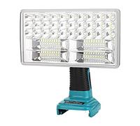 Hipoke Cordless LED Work Light Portable Outdoor Wide&Long-Range Jobsite Light with USB Port, 30W 3300lm Flashlight Compatible with MaKita 14.4V-20V Lithium Battery BL1860 BL1850 BL1840