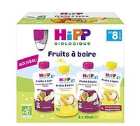 HiPP Drinking Fruit from 8 Months Organic 8 Gourds of 90ml