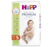 Hipp Extra Soft Premium Nappies Size 5 (Junior, 11-16 kg), 88 Pieces (2 Packs of 44), with Triple Leak Protection and Duo Skin Protection