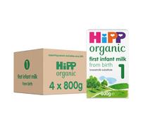 HiPP Organic 1 First Infant Baby Milk Powder Formula, From Birth, 800g (Pack of 4)