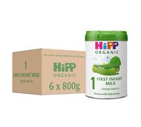HiPP Organic 1 First Infant Baby Milk Powder Formula, from Birth, 800g (Pack of 6)