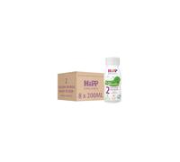 HiPP Organic 2 Follow on Baby Milk Ready to feed liquid formula From 6 months 200ml Pack of 8