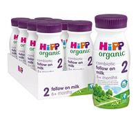 HiPP Organic 2 Follow on Baby Milk Ready to feed liquid formula, From 6 months 200ml (Pack of 8)
