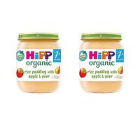 HiPP Organic Rice Pudding with Apple & Pear Baby Food Jar 7+ Months (6 x 160g) (Pack of 2)