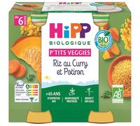 HiPP P'tits Veggies Rice With Curry and Pumpkin From 6 Months Organic 2 Pots