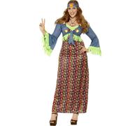 Hippe Lady Fancy Dress Costume Plus