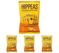 HIPPEAS Cheese Flavoured Chickpea Puff Vegan Crisps Multipack | 5 x 15g Packets | Plant-Based, Source of Protein | Free from Gluten & Artificial Flavours | Light & Crunchy, 62 calories p/serving