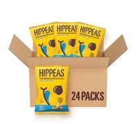 HIPPEAS Salt & Vinegar Chickpea Puff Vegan Crisps | 24 x 22g Snack Bags | Plant-Based, Source of Protein & Fibre | Free from Gluten & Artificial Flavours | Light & Crunchy - 91 calories per serving