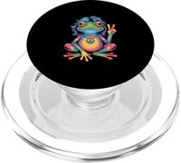 Hippie 1970s 70s colored frog flower power frogs PopSockets PopGrip for MagSafe