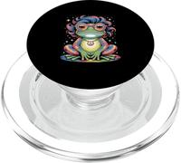 Hippie 1970s 70s colored frog flower power frogs PopSockets PopGrip for MagSafe