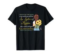 Hippie Ageless Soul Sunflower Peace Rock Heart Vibe T-Shirt