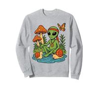 Hippie Alien Nature Sci Fi Groovy Trippy Aesthetic Sweatshirt