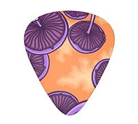 Hippie Art Mushrooms Guitar Paddle Set Of 12, Suitable For Guitar, Yukri, 3 Thicknesses