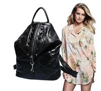 Hippie Boho Backpack, Leather Laptop Patchworks Work Bookbag, Casual Daypacks Fashion Schoolbag Anti-theft Bag Purse For Women Men