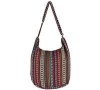 Hippie Boho Crossbody Bag for Women - Handmade Cotton Sling Messenger Purse | Lightweight Earthy Style Everyday Shoulder Bag Tribe-05