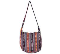 Hippie Boho Crossbody Bag for Women - Handmade Cotton Sling Messenger Purse | Lightweight Earthy Style Everyday Shoulder Bag Tribe-01
