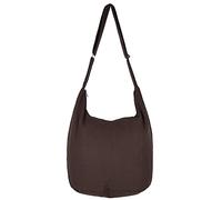 Hippie Boho Crossbody Bag for Women - Handmade Cotton Sling Messenger Purse | Lightweight Earthy Style Everyday Shoulder Bag Chocolate