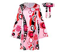 Hippie Costumes for Women 70s Disco Dress Classic 60s Retro Boho Clothes Groovy Party Wear Swing Silhouette | Novelty Outfits for Party Gathering