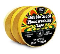 HIPPIE CRAFTER 3 Pk Double Stick Tape Double Sided Woodworking Tape 1" inch Wide Wood Tape for Woodworkers CNC Machines Routing Templates Strong Heavy Duty 60 Feet Each (180FT Total)