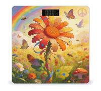 Hippie Daisy Smart Body Weight, Highly Accurate Digital Weighing Scale with Large LCD Display, Durable Weight Scale for Home Use, Measures Weight Up to 400 Lb/180kg