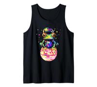 Hippie Disco Frog Disco Ball Funny Frog Party Lovers Design Tank Top