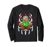 Hippie Dog Dreamcatcher Wolf Spirit Animal Psychedelic Art Long Sleeve T-Shirt