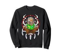 Hippie Dog Dreamcatcher Wolf Spirit Animal Psychedelic Art Sweatshirt