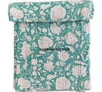 Hippie Floral Handblock Handmade Cotton Block Kantha Quilting Vintage Throw Blanket Hippie Queen/King Size Bohemian Bed Decor Quilt (Light Green, 60X90 inch)