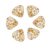 hippie flower mushrooms 12 Pack Guitar Picks Plectrums with Organizer Storage Box, Guitar Picks for Bass Electric Acoustic Guitars Ukulele