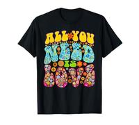 Hippie Flower Power Bohemian Peace Love Retro 60s 70s Groovy T-Shirt