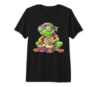 Hippie Frog Bongo Tie Dye Premium T-Shirt
